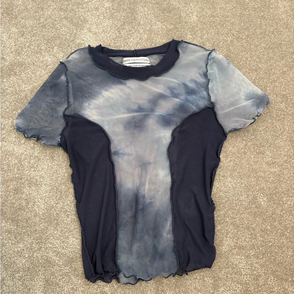 Urban Outfitters Mesh Blue Top